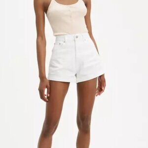 Levi's High Waist Cuffed Mom Shorts - Size 24